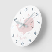 Unter dem Meer Wal Kids Kinderzimmer Wall Clock Runde Wanduhr (Winkel)
