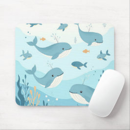 Unter dem Meer Wale & Fische Kinder Mousepad
