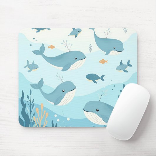 Unter dem Meer Wale & Fische Kinder Mousepad (Mit Mouse)