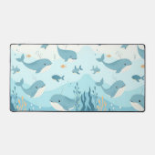 Unter dem Meer Wale & Fische Kinder Schreibtischunterlage (Vorderseite)