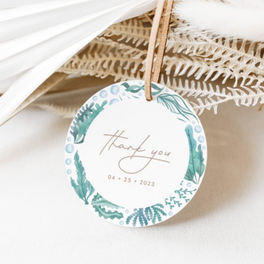 Unter dem Meer Wasserfarbe Nautic Vielen Dank Geschenkanhänger