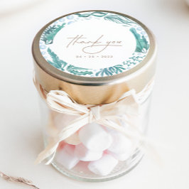 Unter dem Meer Wasserfarbe Nautic Vielen Dank Runder Aufkleber