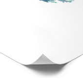 Unter dem Meer Wasserfarbe Nautische Willkommenspe Poster (Ecke)