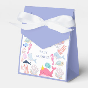 Unter dem Meer Wasserfarbe Ozean-Tiere Baby Shower Geschenkschachtel