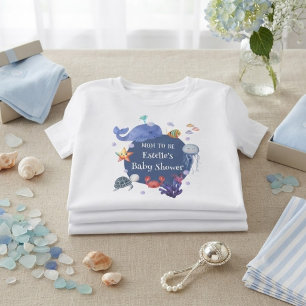 Unter dem Meer werdende Mutter blaue Jungen Meeres T-Shirt