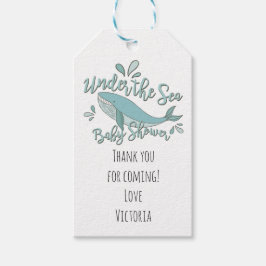 Unter dem Meer Whale Baby Shower Fevor Tags Geschenkanhänger