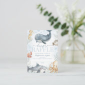 Unter dem Meer Whale Babydusche Windelwanne Begleitkarte (Stehend Vorderseite)