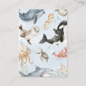 Unter dem Meer Whale Babydusche Windelwanne Begleitkarte (Rückseite)