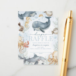 Unter dem Meer Whale Babydusche Windelwanne Begleitkarte