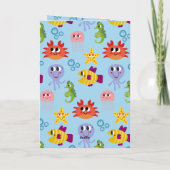 Unter dem Meer Whimsical Niedliche Lebewesen Gebur Karte (Rückseite)