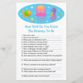 Unter dem Meer Wie gut kennen Sie das Baby-Duschba (Vorderseite)