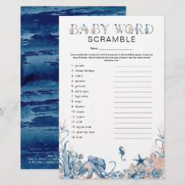 Unter dem Meer "Word Scramble" Spielsäulendusche