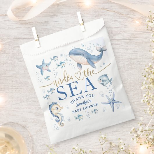 Unter dem MeerBaby Shower Junge Blaue Ozean Geschenktütchen (Ausgeschnitten)