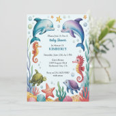 Unter dem Meeresabenteuer Einladung (Stehend Vorderseite)