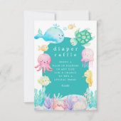 Unter dem Meeresabenteuer Windelrudel Einladung (Vorderseite)