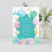 Unter dem Meeresabenteuer Windelrudel Einladung (Stehend Vorderseite)