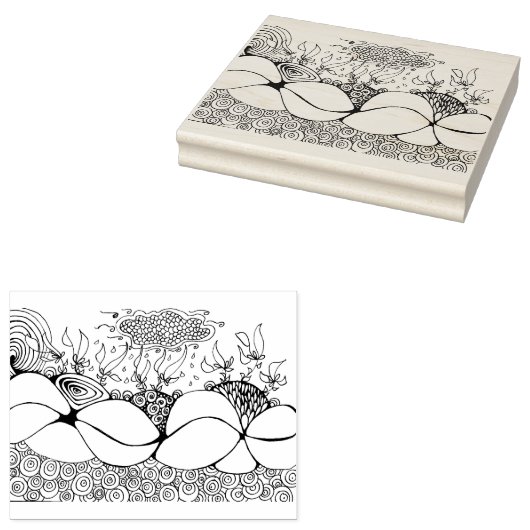 Unter dem Meeresdesign Gummistempel (Stempel)