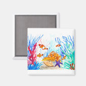 Unter dem Meeresfarbenmeer Magnet (Vorderseite/Rückseite)