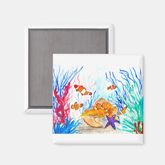 Unter dem Meeresfarbenmeer Magnet (Vorderseite/Rückseite)