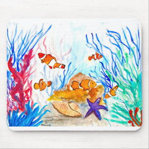 Unter dem Meeresfarbenmeer Mousepad