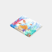 Unter dem Meeresfarbenmeer Post-it Klebezettel (angewinkelt)