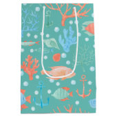 Unter dem Meeresfarbmuster Mittlere Geschenktüte (Rückseite)
