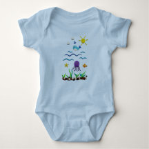 Unter dem Meeresfisch Adventure Baby Bodysuit