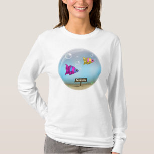 Unter dem Meeresfisch Bowl Design - Long Sleeve Ho T-Shirt