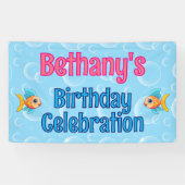 Unter dem Meeresfisch "Custom Birthday" Banner (Horizontal)