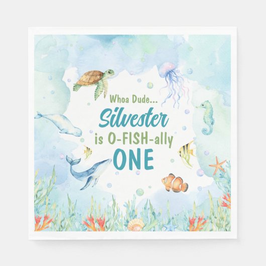Unter dem Meeresgeburtsdatum Napkins Serviette (Vorderseite)