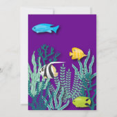 Unter dem Meeresgedanken Mädchen Geburtstagsparty Einladung (Rückseite)