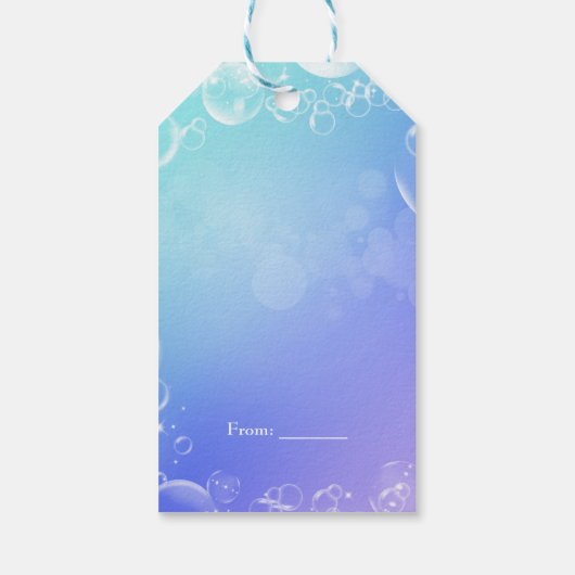 Unter dem Meeresgezauberten Blasen-Gastgeschenk Geschenkanhänger (Rückseite)