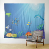 Unter dem Meeresgrund für Kinder Wandteppich (Beispiel (Horizontal))