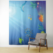 Unter dem Meeresgrund für Kinder Wandteppich (Beispiel)
