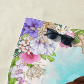 Unter dem Meeresgrund Rosa und Lila Meerjungfrau ( Strandtuch (Beispiel)