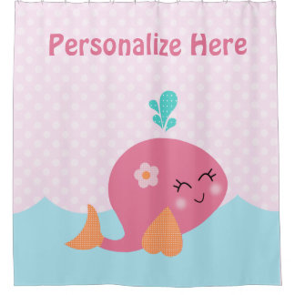 Unter dem Meeresgrund Rosa Whale Kid's Duschvorhan Duschvorhang