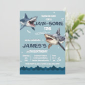 Unter dem MeereshaiIrgendwann zum Geburtstag Einladung (Stehend Vorderseite)