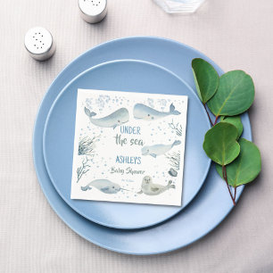 Unter dem Meeresjunge Babydusche bedruckt Serviette