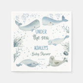 Unter dem Meeresjunge Babydusche bedruckt Serviette (Vorderseite)