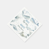 Unter dem Meeresjunge Babydusche bedruckt Serviette (Ecke)