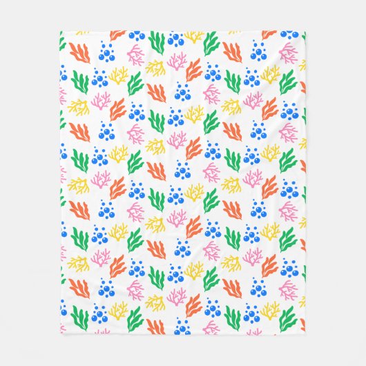 Unter dem Meereskorallenriff Nahtloses Muster - De Fleecedecke (Vorderseite)