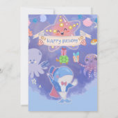 Unter dem Meeresleben Fintastische Geburtstagspart Einladung (Rückseite)