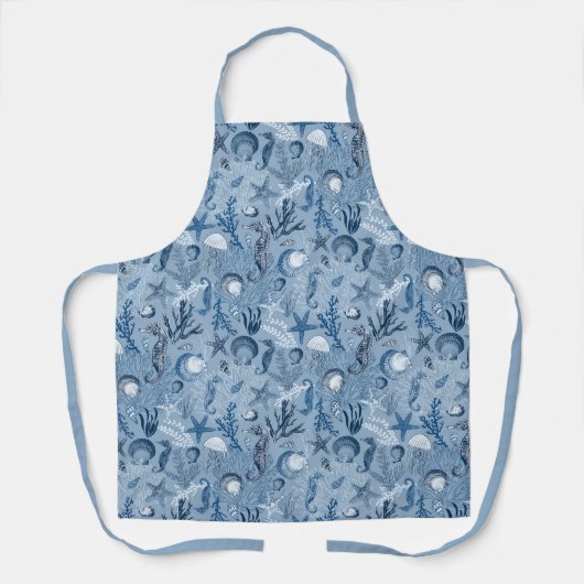 Unter dem Meeresmeer leben Meerpferde Schürze (Vorderseite)