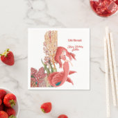 Unter dem Meeresmeer Rote Meerjungfrau Korallenrif Serviette (Beispiel)