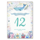 Unter dem Meeresmeer thematisches Party Tischnummer (Rückseite)