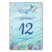 Unter dem Meeresmeer thematisches Party Tischnummer (Rückseite)