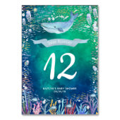 Unter dem Meeresmeer thematisches Party Tischnummer (Rückseite)