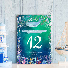 Unter dem Meeresmeer thematisches Party Tischnummer