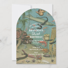 Unter dem Meeresmeer Tierschutzrückgabe zum Geburt Einladung