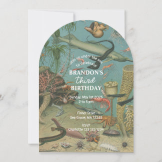 Unter dem Meeresmeer Tierschutzrückgabe zum Geburt Einladung